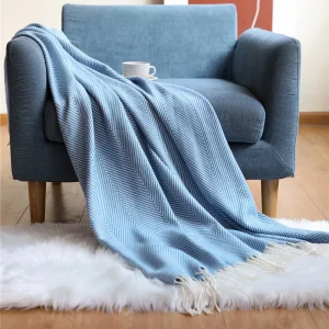 Herringbone Weave Throw Blanket
