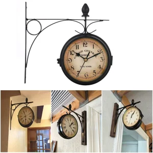 Double Sided Waterproof Wall Clock