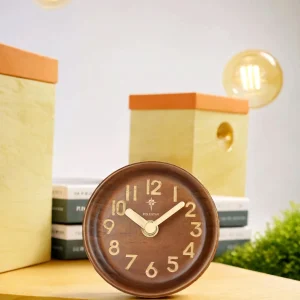 POLESTAR Wooden Analog Desktop Clock